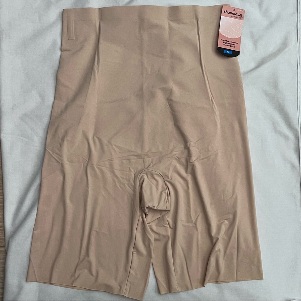 Shapermint Essentials Everyday Empower High-Waisted Shaper Short / XL Beige NEW
